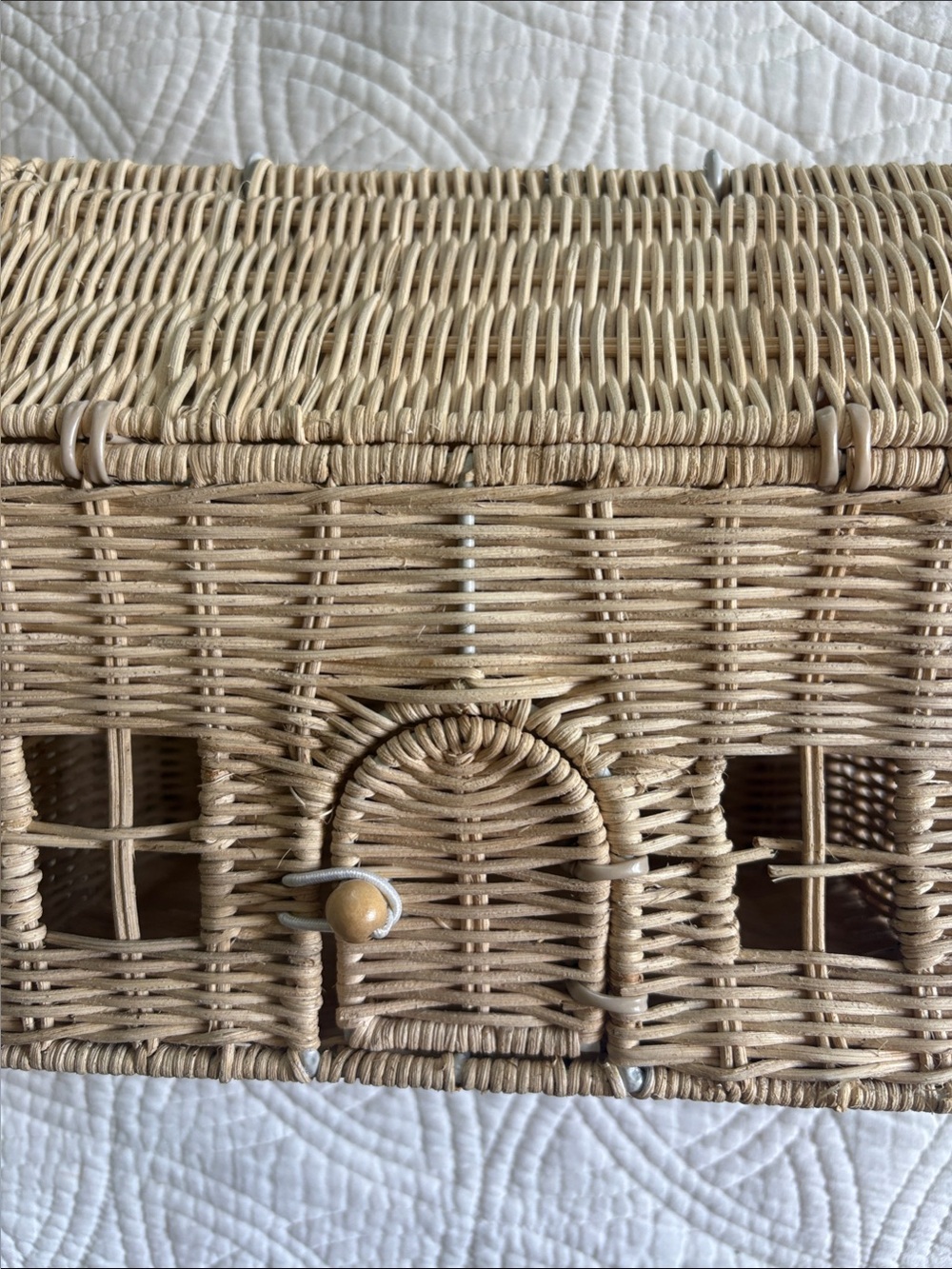 Rattan Handbag Straw Casa Clutch - Picture 2 of 4